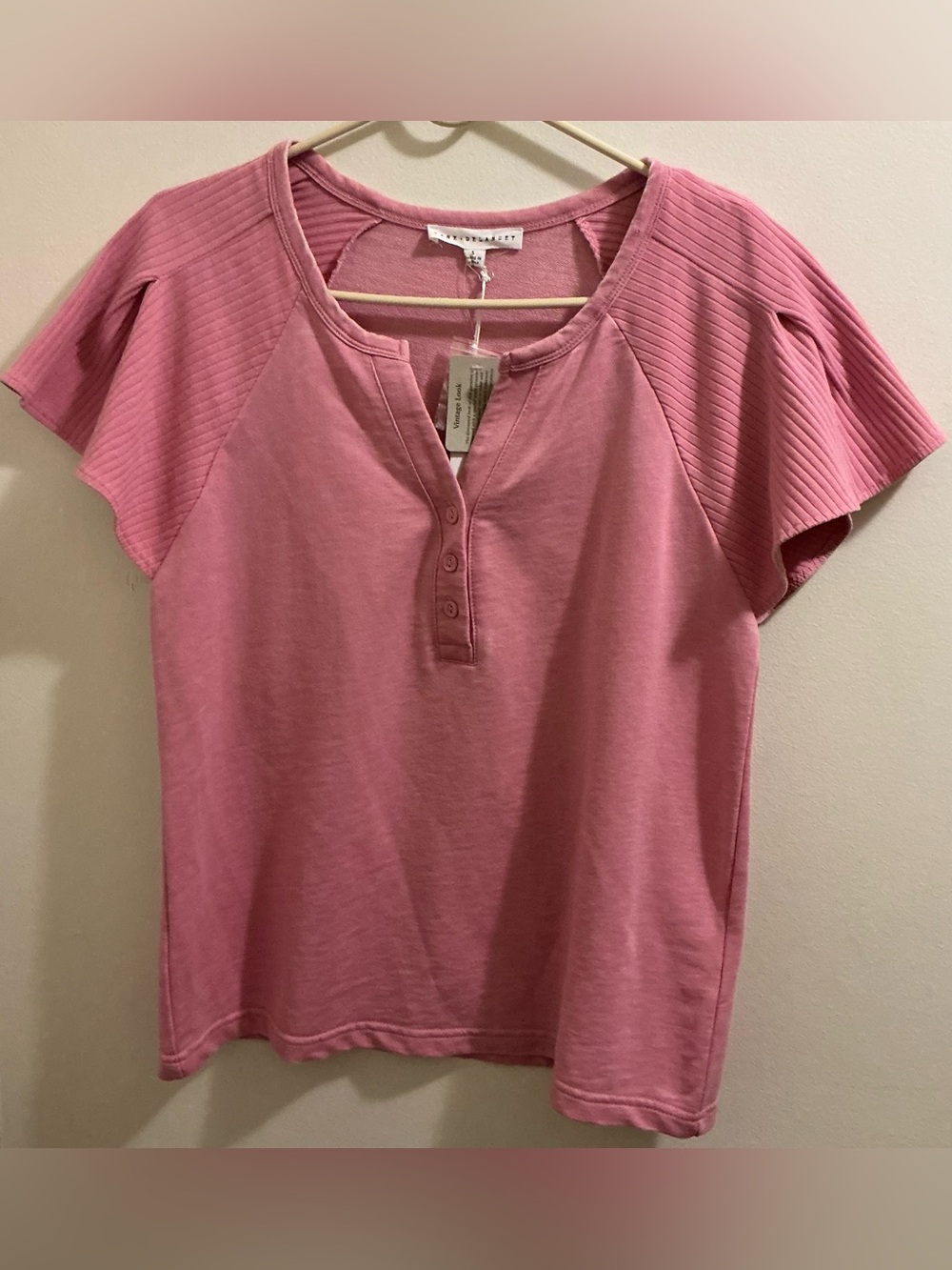 Women's Rose Pink Short Sleeve Top